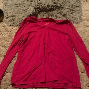 Liz Claiborne Long Sleeve Tee in Bright Pink